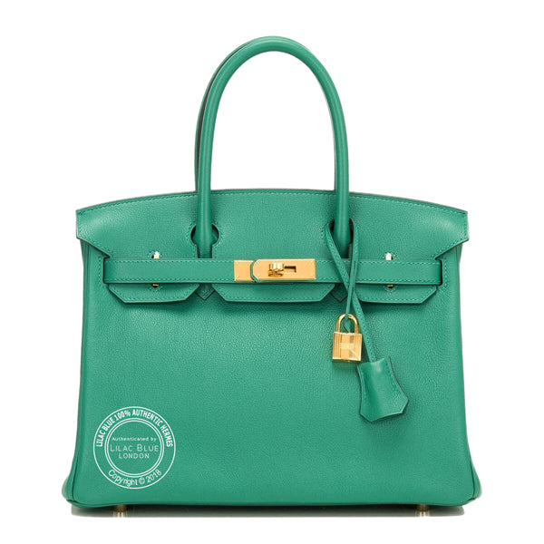 Hermès Birkin 30cm Vert Vertigo Evercolor GHW