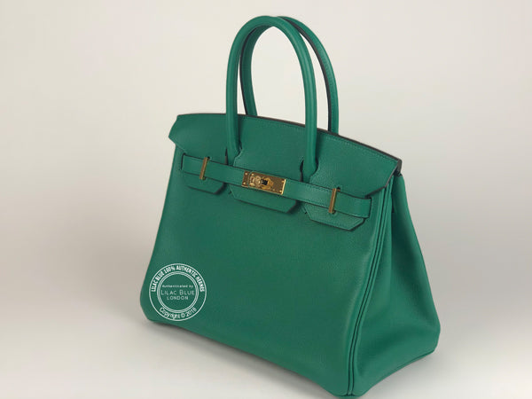 Hermès Birkin 30cm Vert Vertigo Evercolor GHW