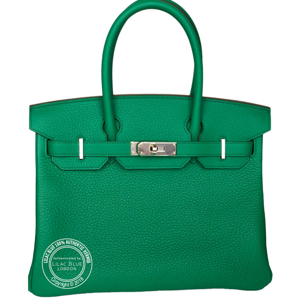 Hermès Birkin 30cm Vert Vertigo/Vert Fonce Verso Togo PHW
