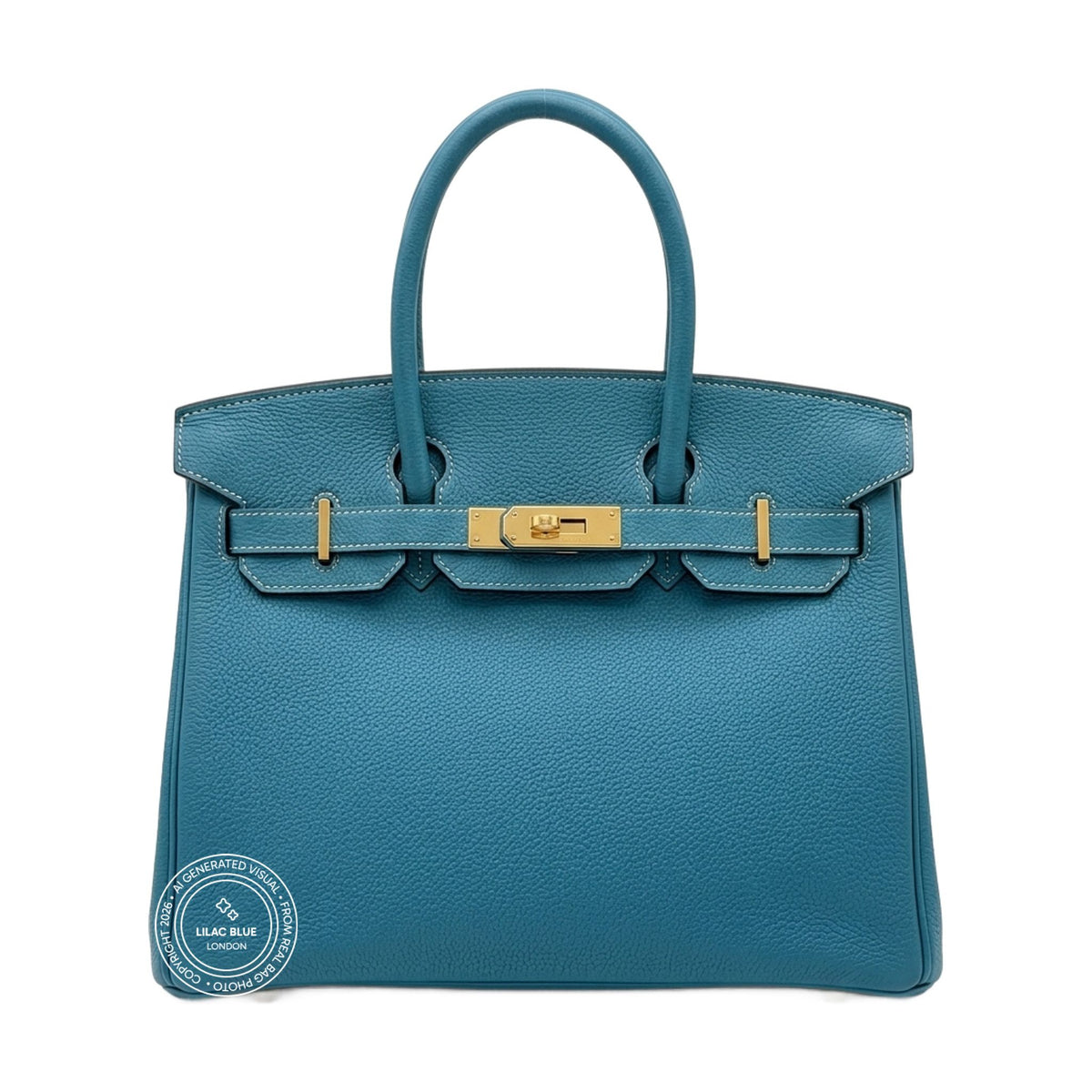 Hermès Birkin 30cm Blue Jean Togo GHW - Preloved