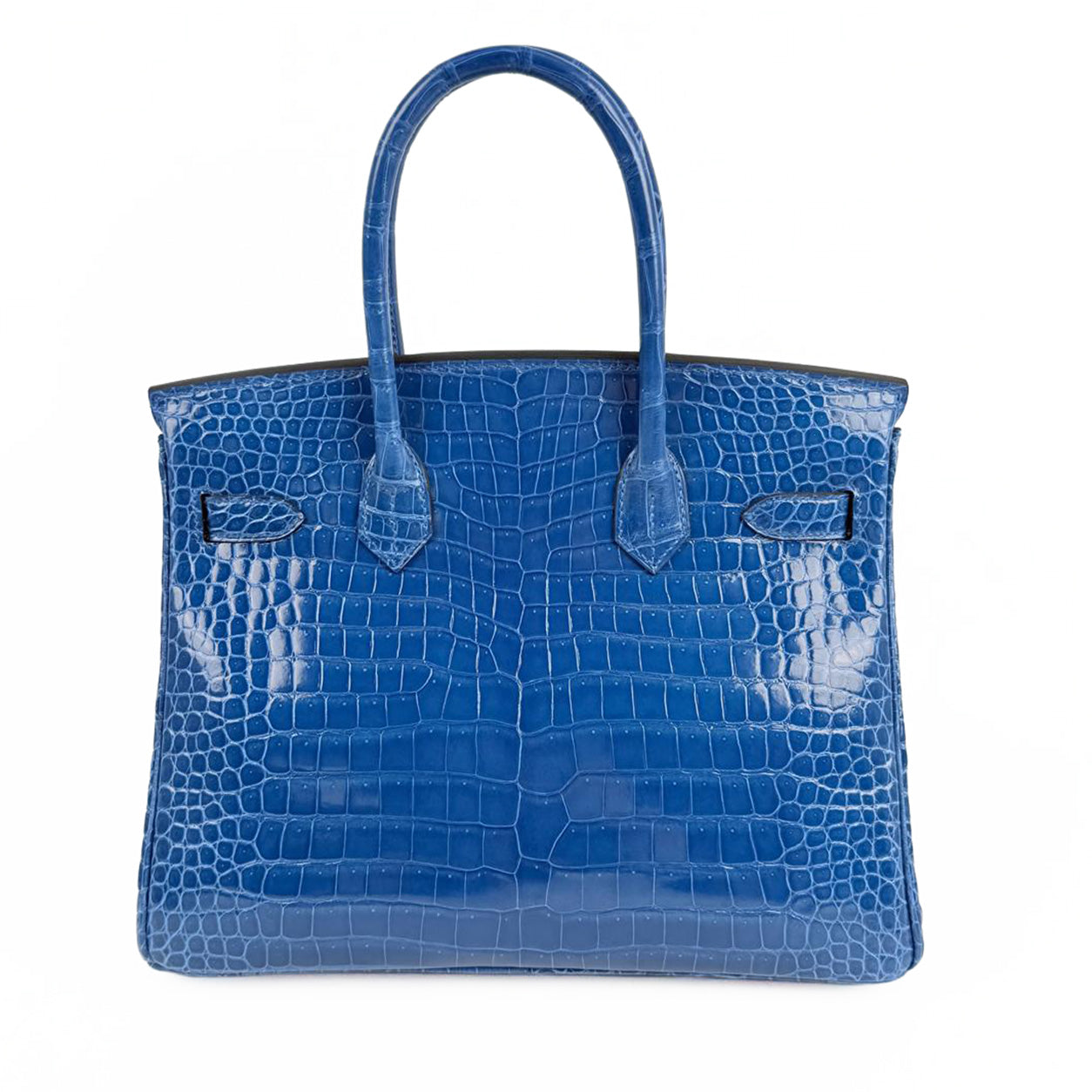 Hermès Birkin 30cm Bleu Zellige/Bleu Encre HSS Shiny Croc GHW
