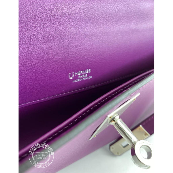 Hermès Kelly 31cm Anemone Cut Pochette HSS Swift PHW