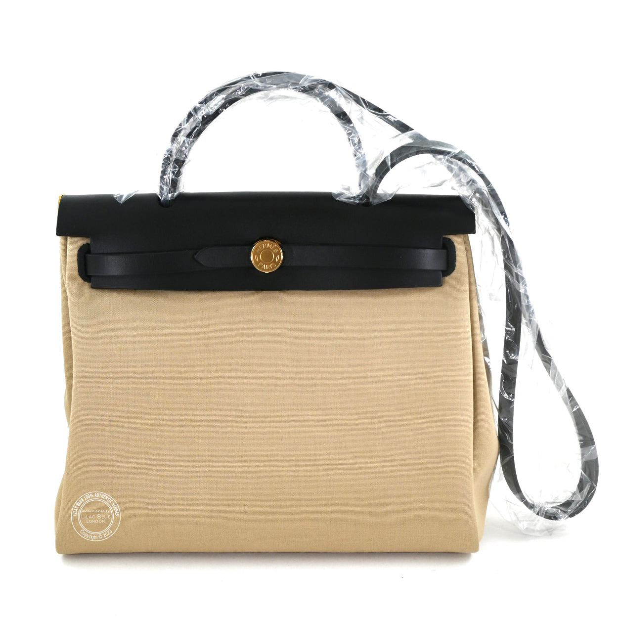 Hermès Herbag 31cm Trench/Black Hunter Officier GHW