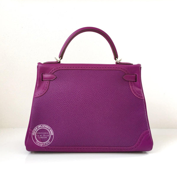 Hermès Kelly 32cm Anemone Ghillies Togo PHW