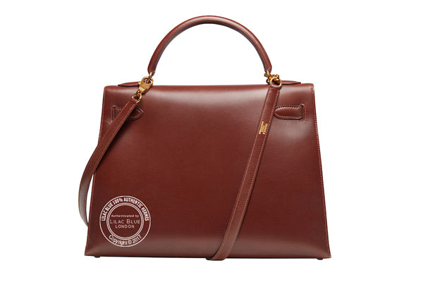 Hermès Kelly 32cm Brown Box GHW - Vintage