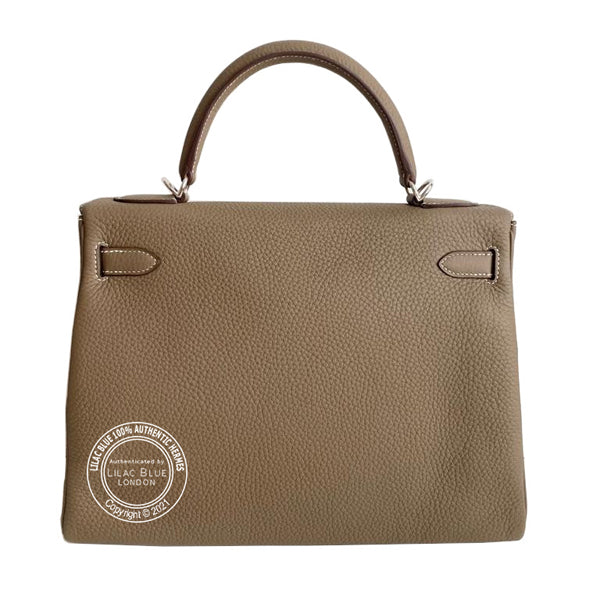 Hermès Kelly 32cm Etoupe Togo PHW