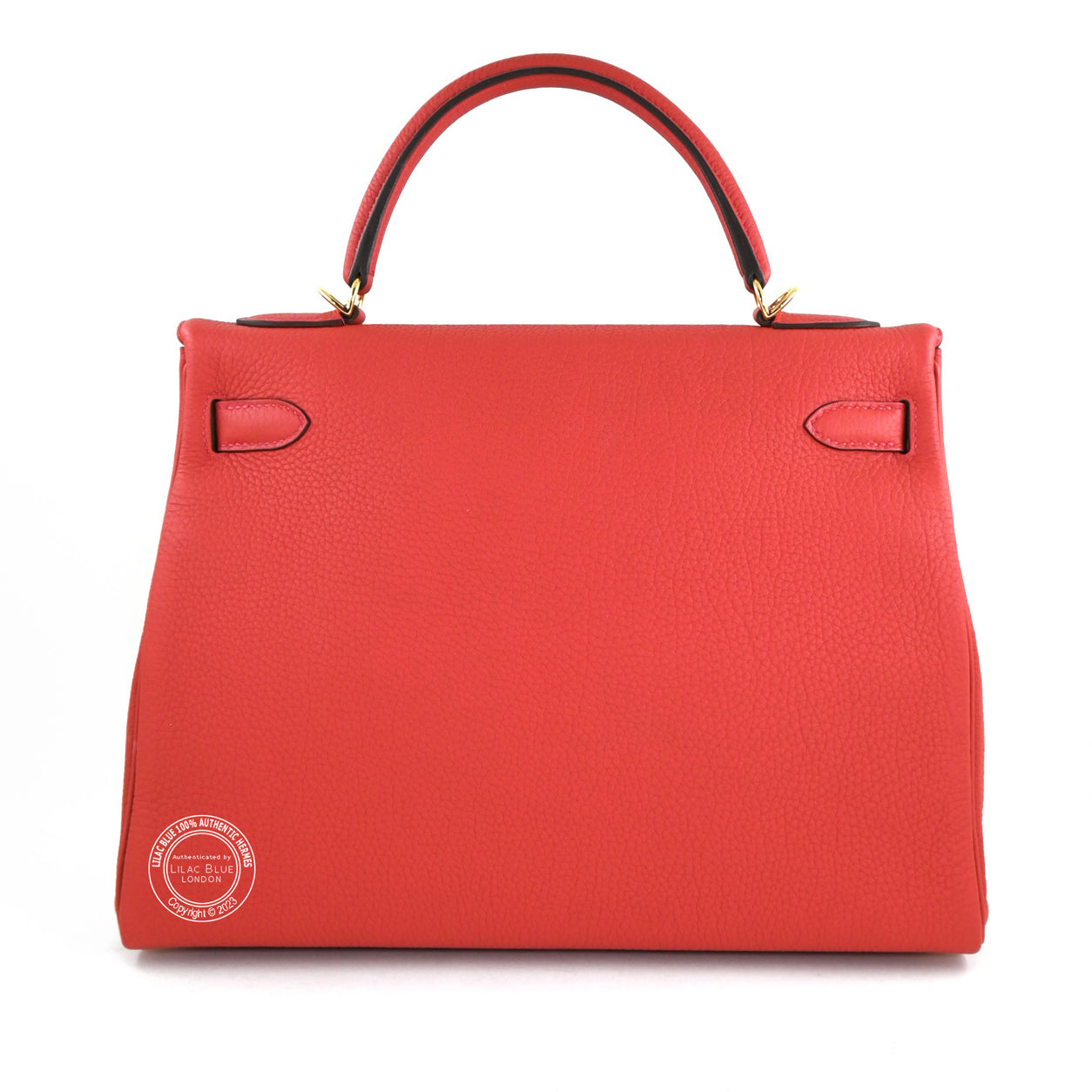 Hermès Kelly 32cm Geranium Togo GHW