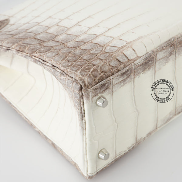 Hermès Kelly 32cm Himalaya Matte Croc PHW