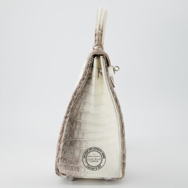 Hermès Kelly 32cm Himalaya Matte Croc PHW