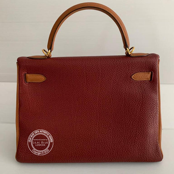 Hermès Kelly 32cm Tri Colour Clemence GHW - Vintage