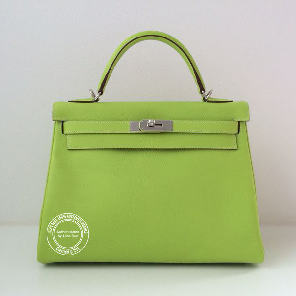 Hermès Kelly 32cm Kiwi & Lichen Candy Epsom PHW