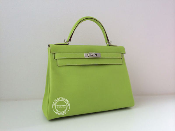 Hermès Kelly 32cm Kiwi & Lichen Candy Epsom PHW