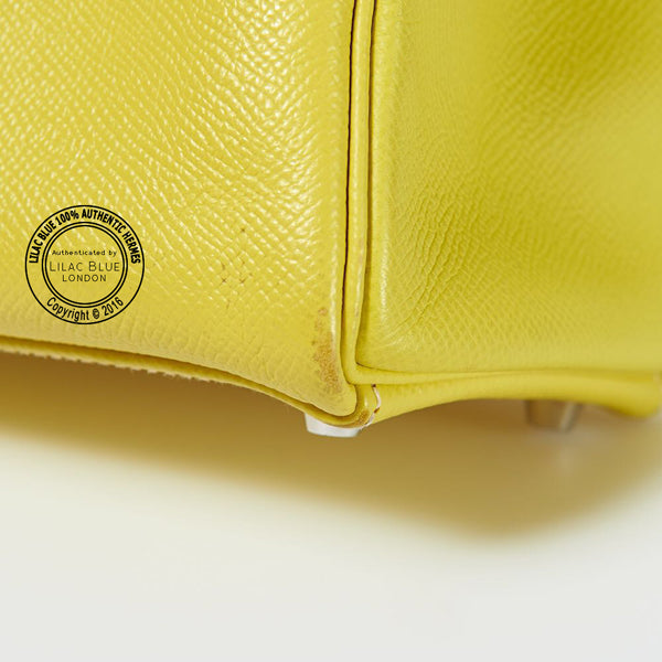 Hermès Kelly 32cm Lime/Gris Perle Candy Epsom PHW - Preloved