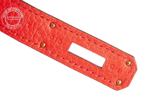 Hermès Kelly 28cm Orange Poppy Togo GHW