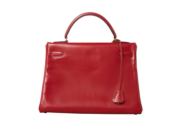Hermès Kelly 32cm Red Box GHW - Vintage