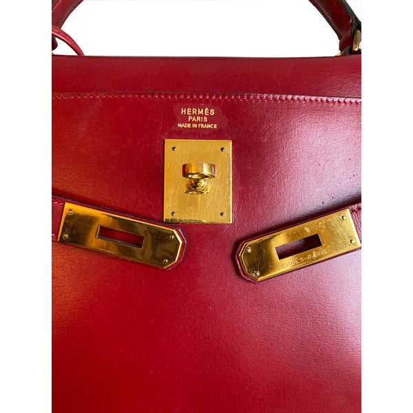 Hermès Kelly 32cm Red Box GHW - Vintage