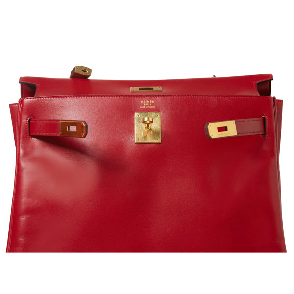 Hermès Kelly 32cm Red Box GHW - Vintage
