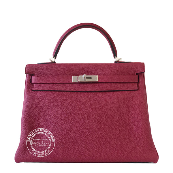 Hermès Kelly 32cm Rouge Grenat Togo PHW