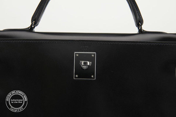 Hermès Kelly 32cm So Black Box Leather