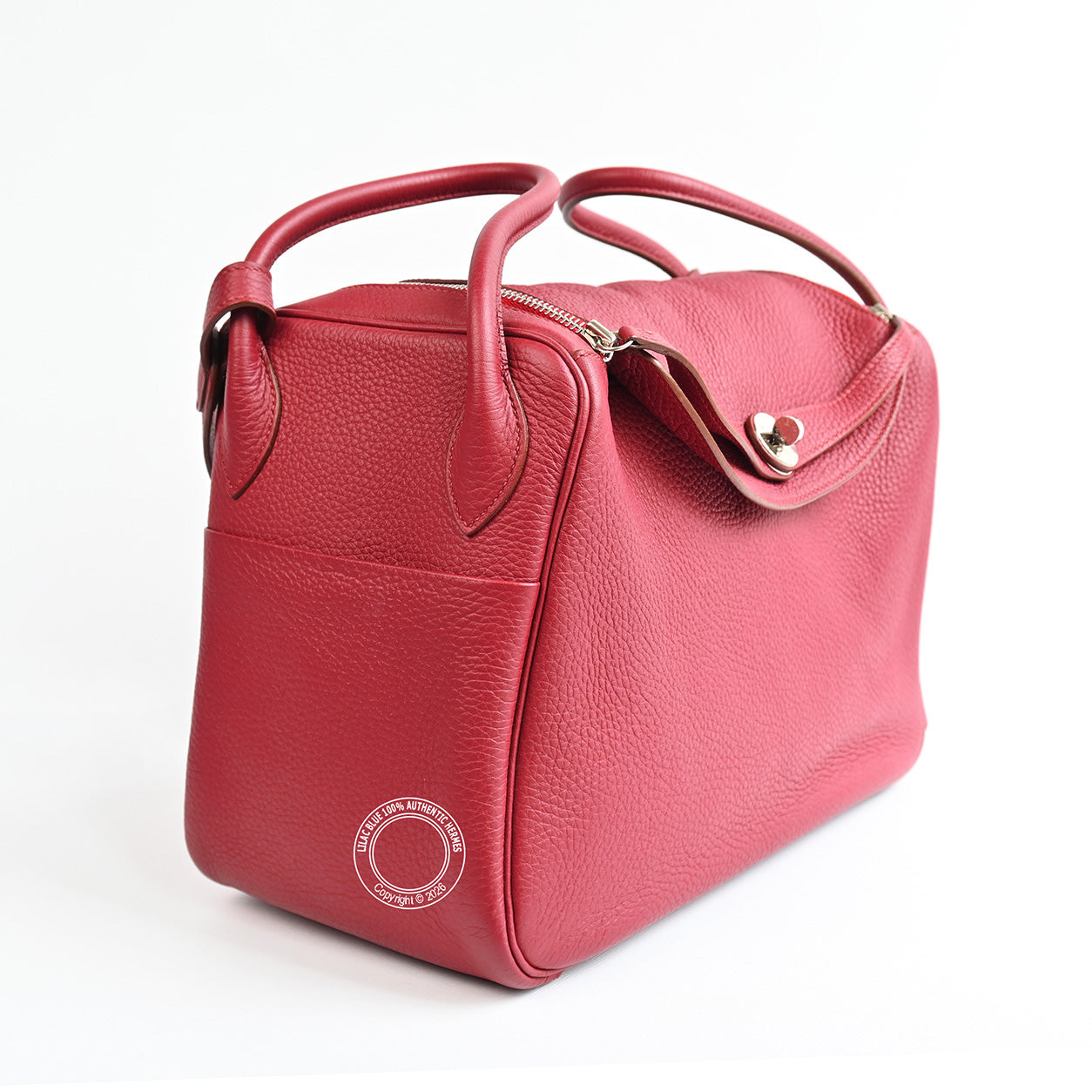 Hermès Lindy 34 Rouge Grenat Clemence PHW - Preloved