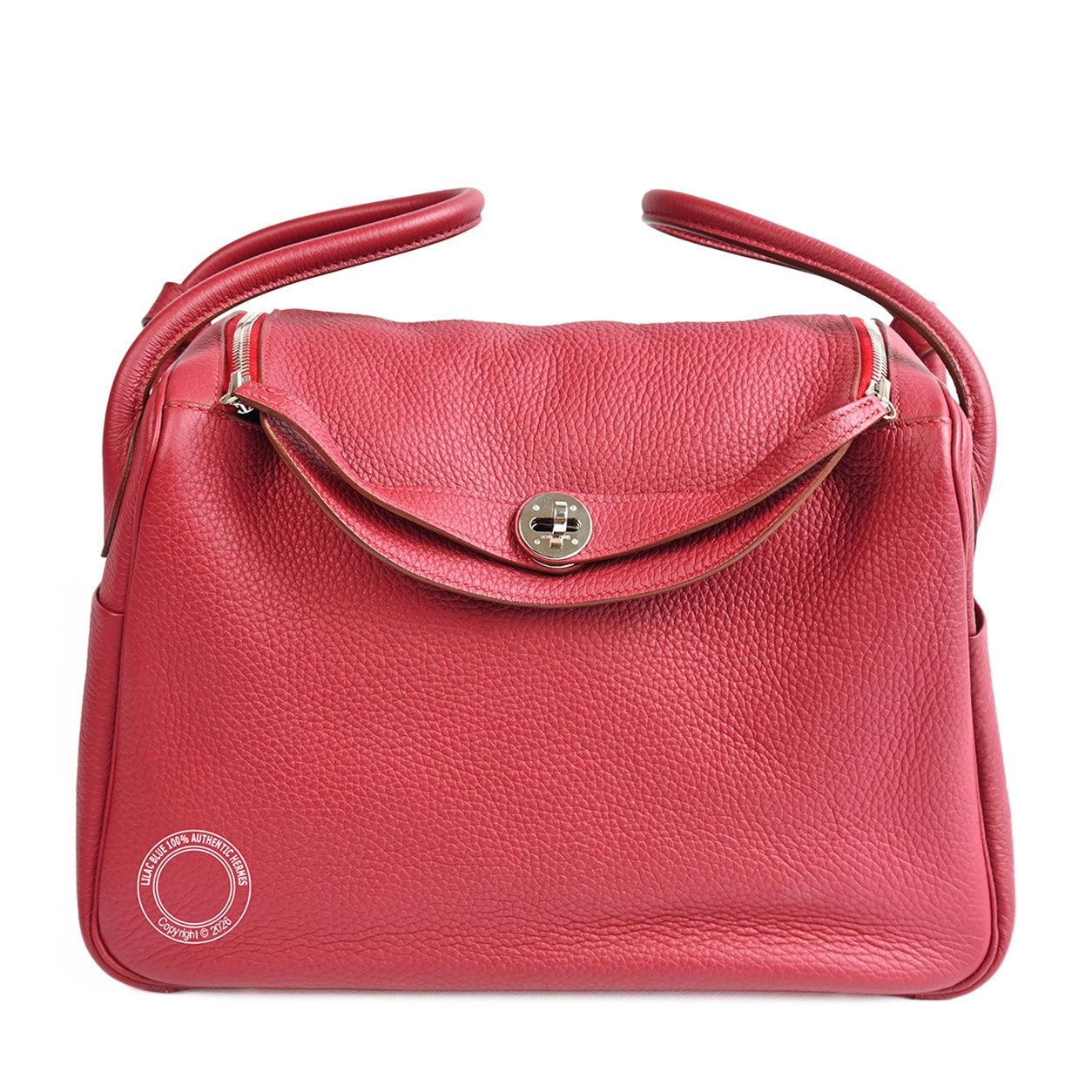Hermès Lindy 34 Rouge Grenat Clemence PHW - Preloved