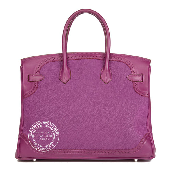 Hermès Birkin 35cm Anemone Ghillies Togo/Swift PHW - Preloved