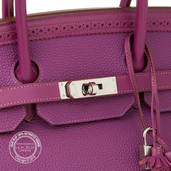 Hermès Birkin 35cm Anemone Ghillies Togo/Swift PHW - Preloved