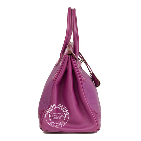 Hermès Birkin 35cm Anemone Ghillies Togo/Swift PHW - Preloved