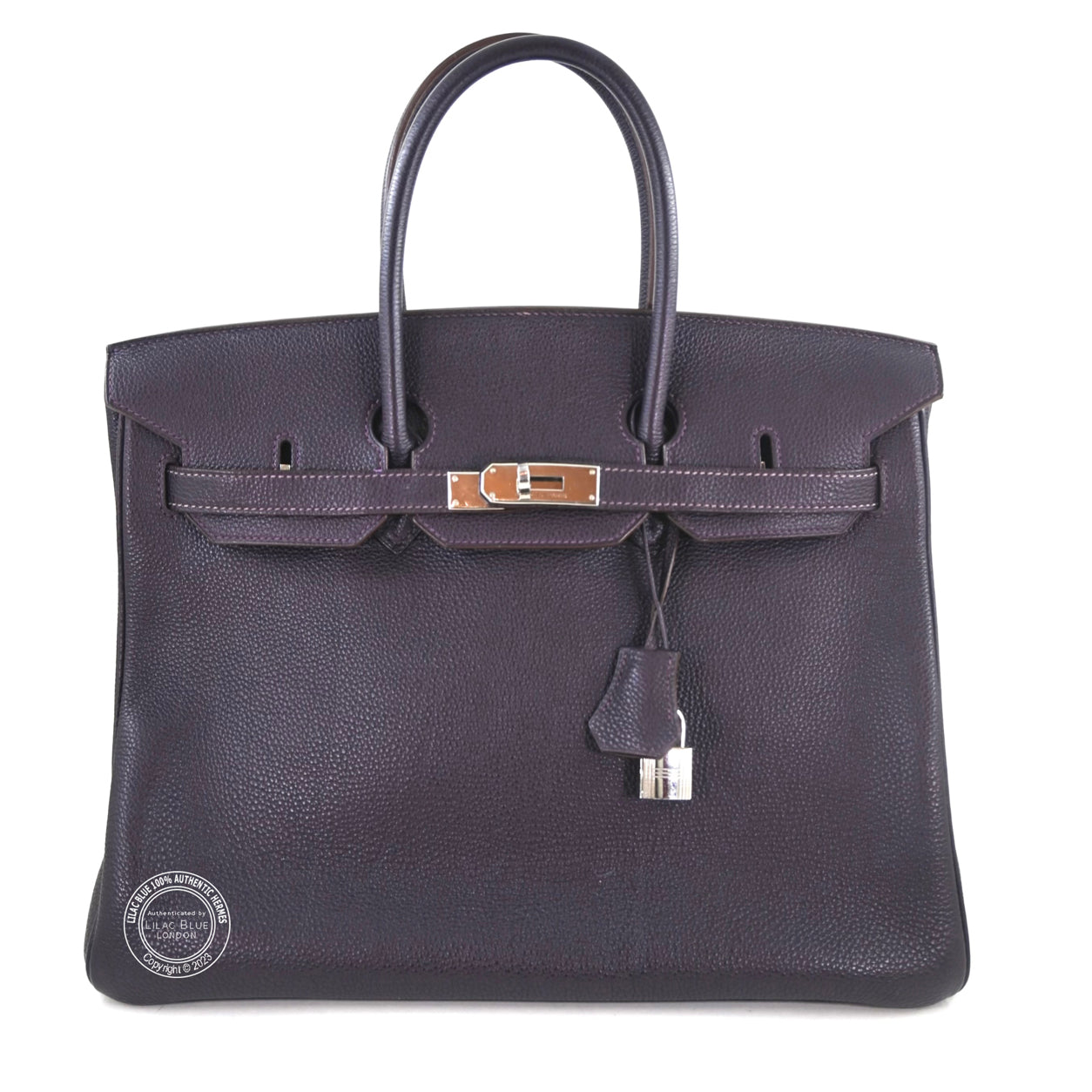 Hermes Birkin 35cm Aubergine Togo PHW - Preloved