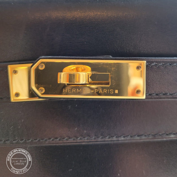 Hermès Kelly 35cm Black Box GHW - Preloved