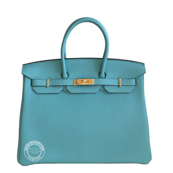 Hermès Birkin 35cm Bleu Atoll Togo GHW