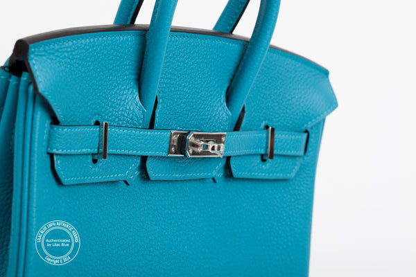Hermes Birkin 25cm Bleu Izmir Togo PHW