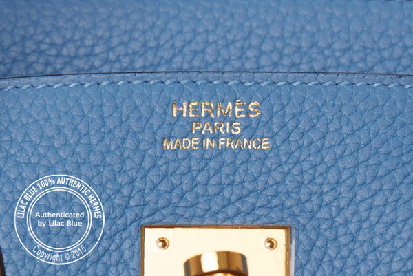 Hermès Birkin 35cm Bleu Paradis Clemence GHW