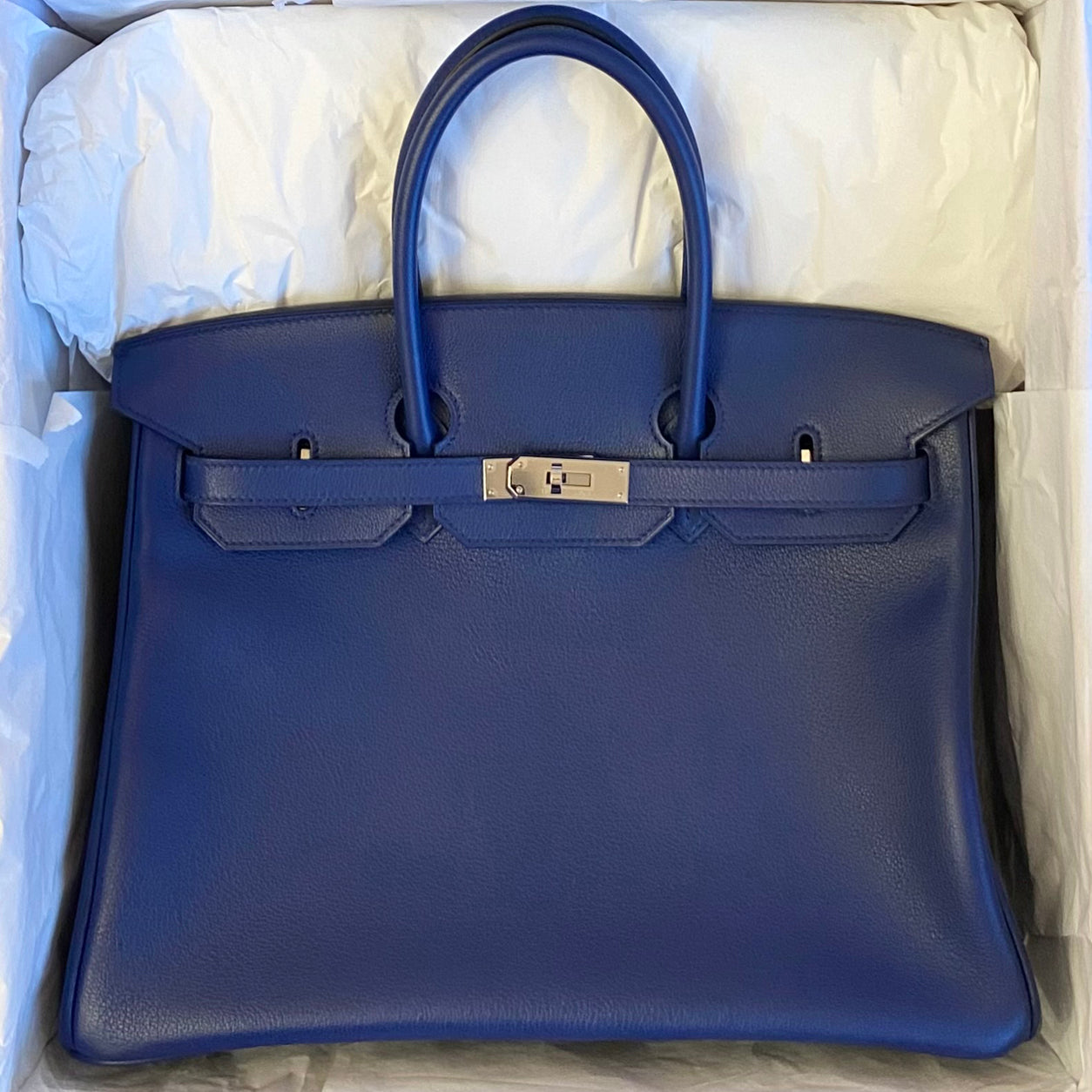 Hermès Birkin 35cm Bleu Saphir Sea Surf Fun Novillo PHW