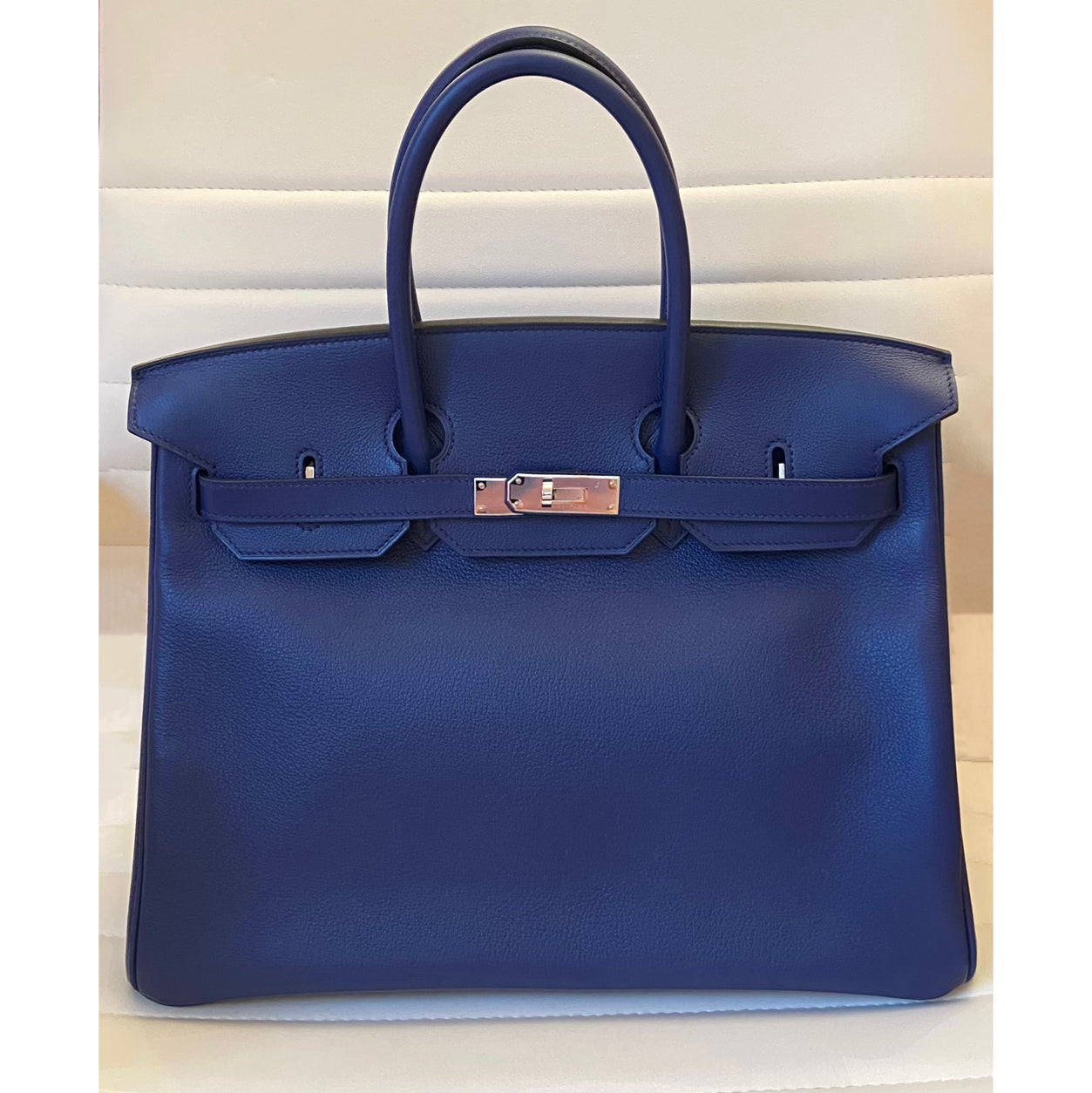 Hermès Birkin 35cm Bleu Saphir Sea Surf Fun Novillo PHW