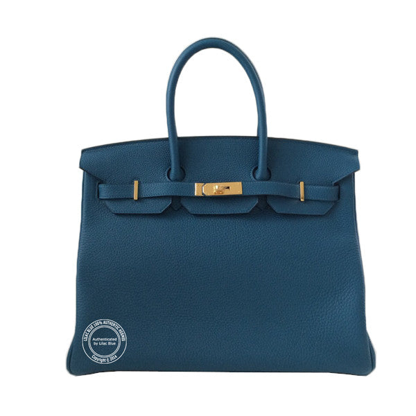 Hermès Birkin 35cm Bleu de Galice Clemence GHW