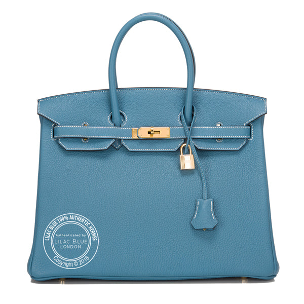 Hermès Birkin 35cm Blue Jean Togo GHW - Preloved