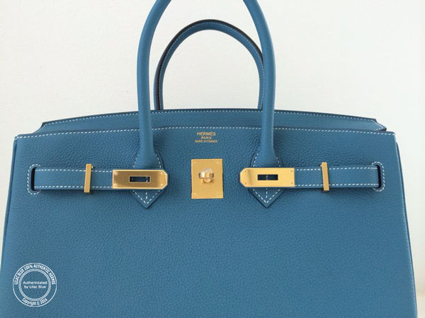 Hermes Birkin 35cm Blue Jean Togo GHW