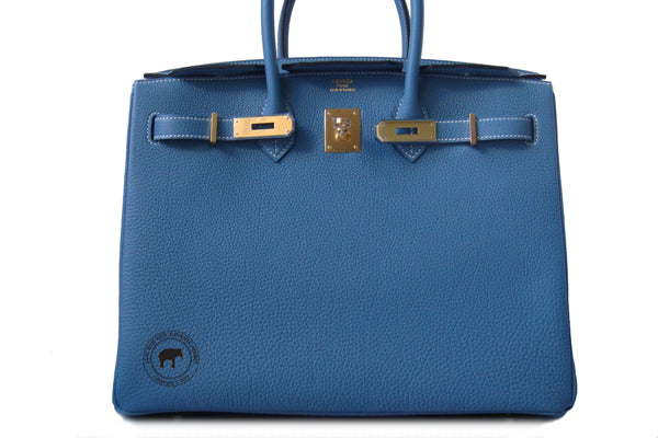Hermes Birkin 35cm Blue Jean Togo GHW