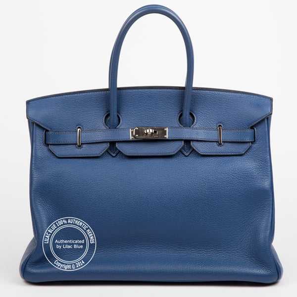 Hermès Birkin 35cm Brighton Blue Togo PHW - Preloved