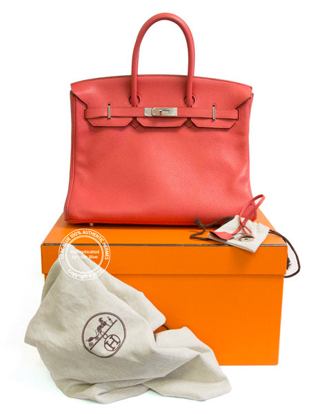 Hermès Birkin 35cm Bougainvillea TC PHW - Preloved