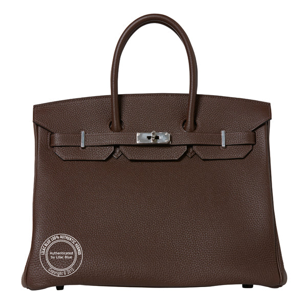 Hermes Birkin 35cm Chocolate Togo PHW