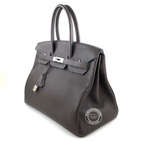 Hermès Birkin 35cm Chocolate Togo PHW - Preloved