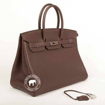 Hermes Birkin 35cm Chocolate Togo PHW