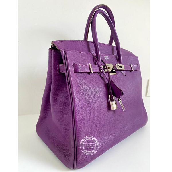 Hermès Birkin 35cm Cyclamen Chevre PHW - Preloved