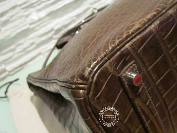 Hermès Birkin 35cm Elephant Grey Matte Alligator - Preloved