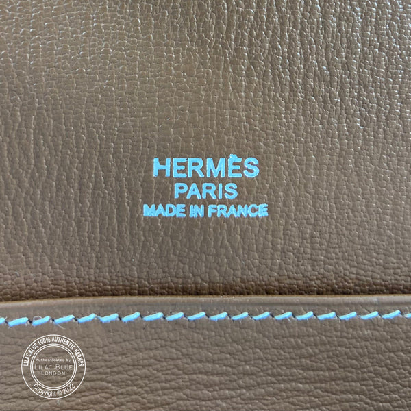 Hermès Kelly 35cm Fauve Picnic Barenia/Osier PHW - Preloved