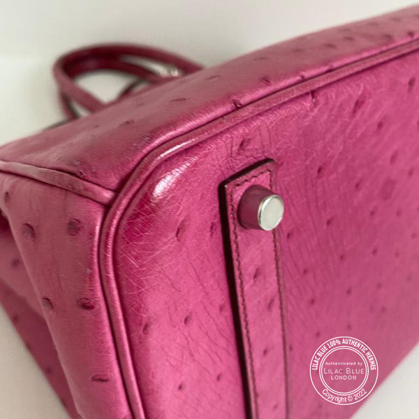 Hermès Birkin 35cm Fuchsia Birkin Ostrich PHW - Preloved
