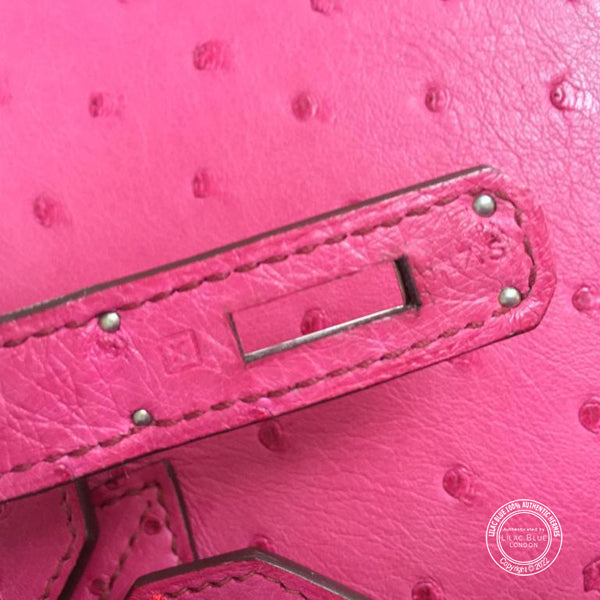 Hermès Birkin 35cm Fuchsia Birkin Ostrich PHW - Preloved