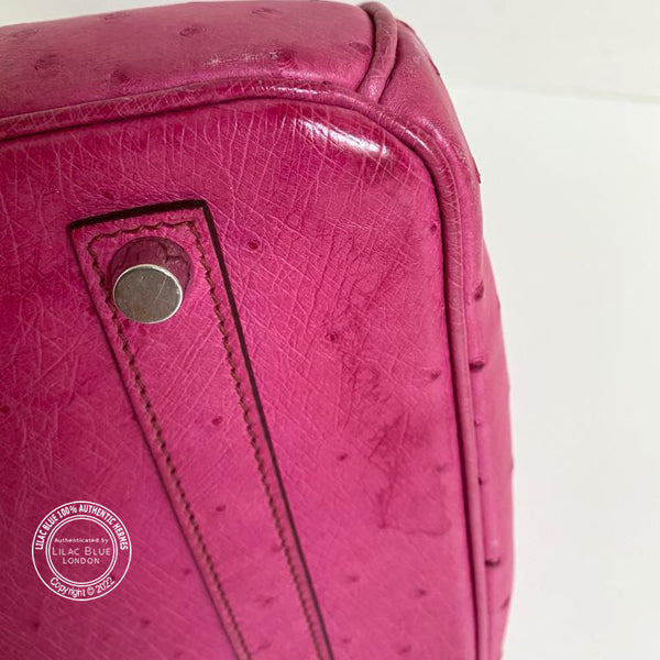 Hermès Birkin 35cm Fuchsia Birkin Ostrich PHW - Preloved